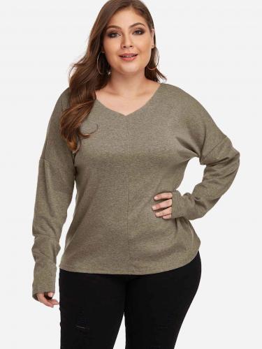 Grey Off The Shoulder Long Sleeve Plain Crossed Front Backless Belt Self-Tie Mini Dress
